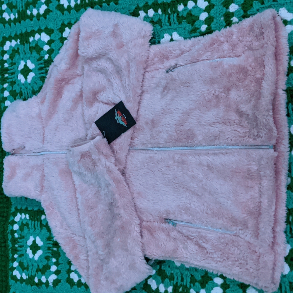 A Pink Pacific Trail sweater